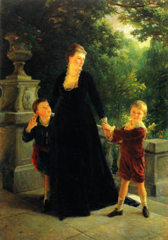 Миклашевская (Скоропадская) Мария Андреевна с сыновьями Михаилом и Палом Петровичами